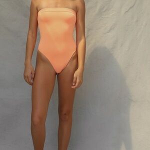 Toast Tube  Strapless Sherbert  One-Piece Swimsuit/ bodysuit